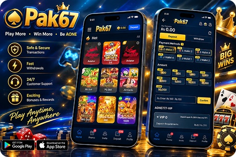 Home screen PK67 Game