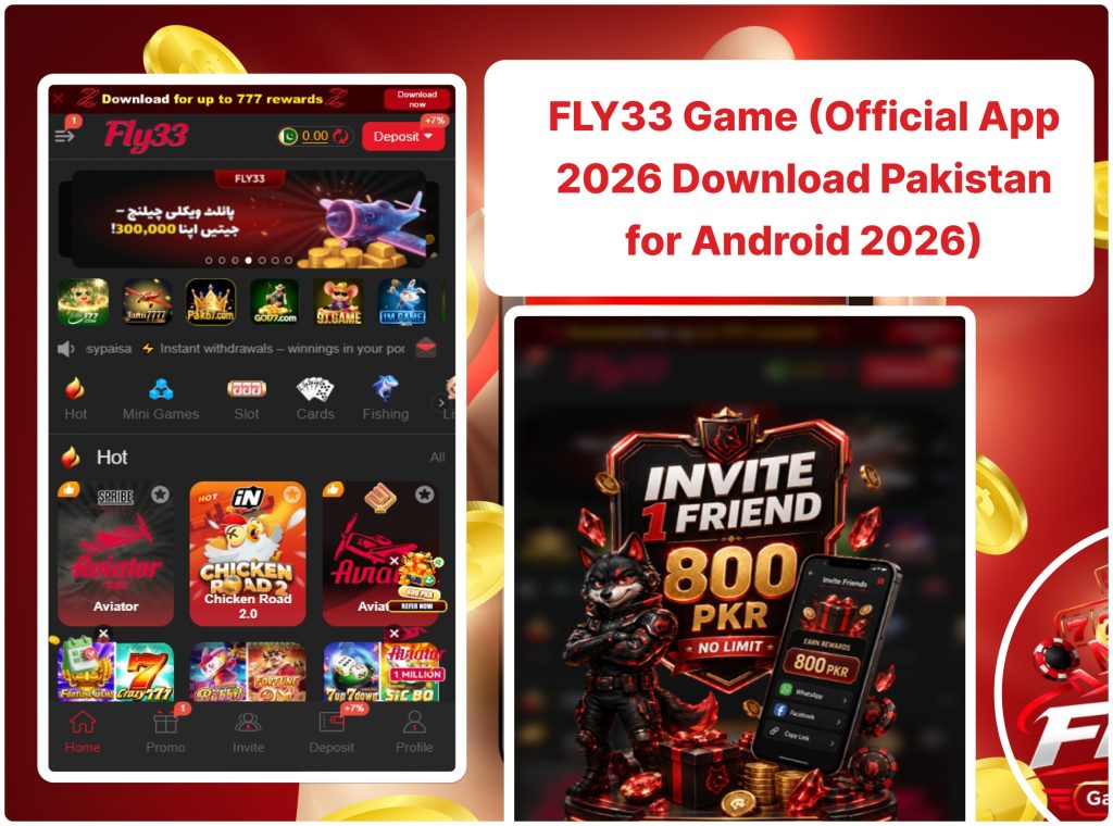 Home screen FLY33 Game